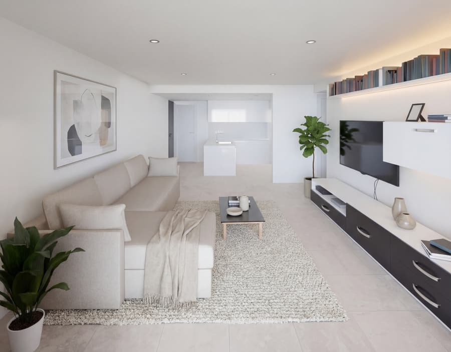 Interior, vivienda plurifamiliar en Santa Maria del Camí