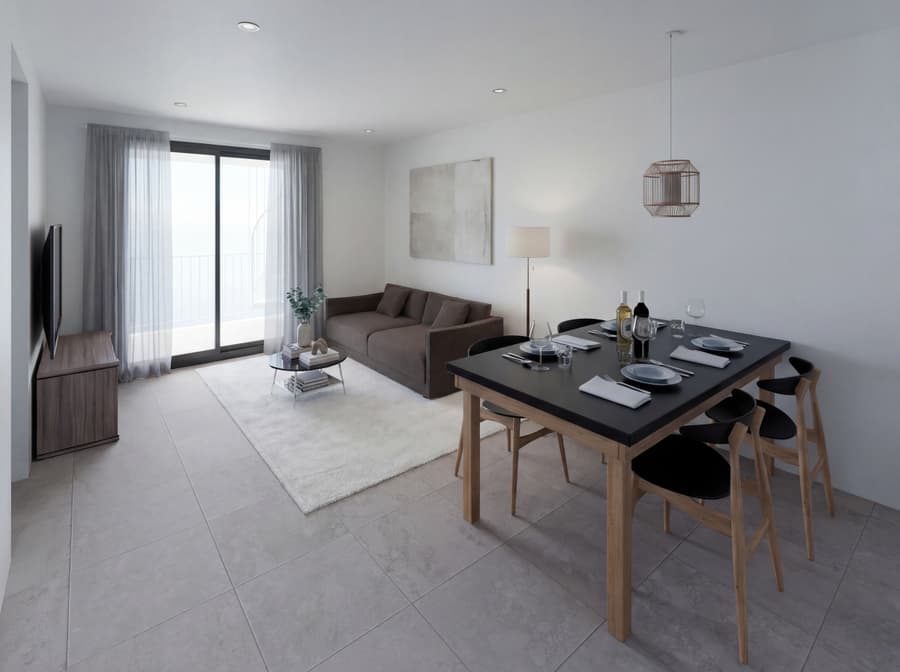 Interior, vivienda plurifamiliar en Santa Maria del Camí