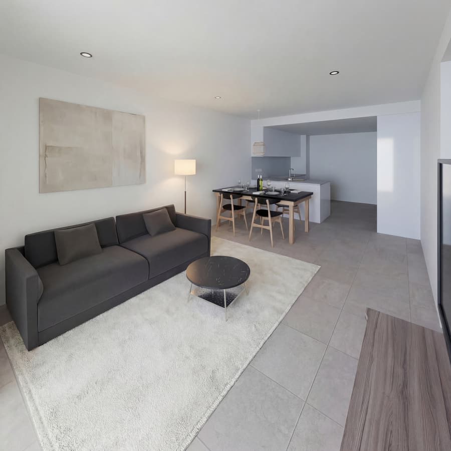 Interior, vivienda plurifamiliar en Santa Maria del Camí