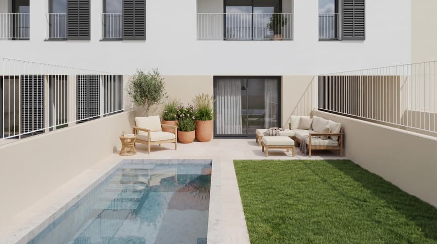 Vista exterior, vivienda plurifamiliar en Santa Maria del Camí