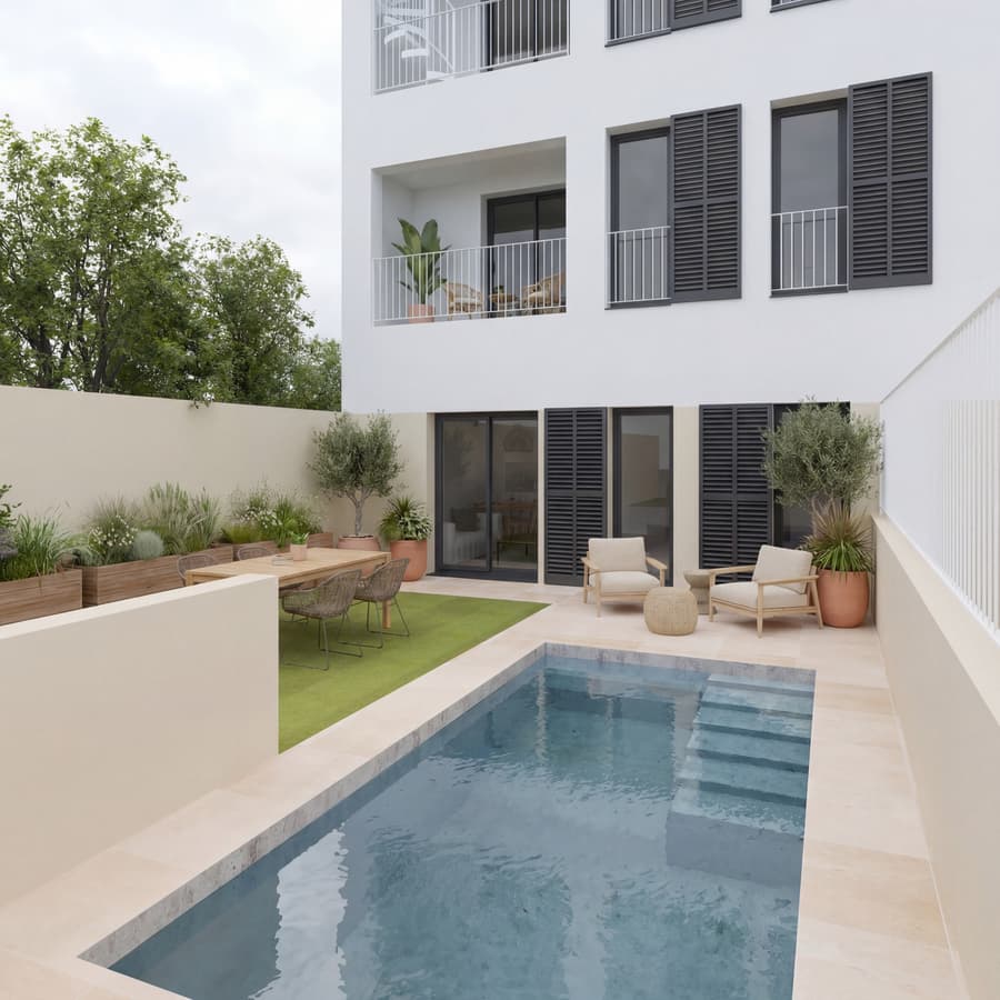 Vista exterior, vivienda plurifamiliar en Santa Maria del Camí
